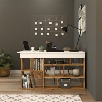 Birou Rosaline Alb - Oak 120x129x72 cm - 3