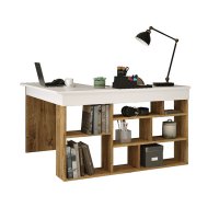 Birou Rosaline Alb - Oak 120x129x72 cm - 1