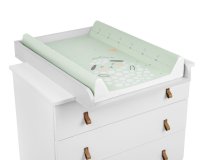 Saltea infasat cu intaritura KikkaBoo Sleepy Sheep 70x50cm cu suprafata impermeabila,Taliometru incorporat,Contur lateral mai inalt restrictie blanda antirostogolire,Potrivita pentru acasa,cabinete medicale - 2