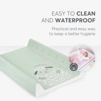 Saltea infasat cu intaritura KikkaBoo Sleepy Sheep 70x50cm cu suprafata impermeabila,Taliometru incorporat,Contur lateral mai inalt restrictie blanda antirostogolire,Potrivita pentru acasa,cabinete medicale - 4