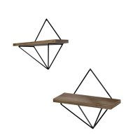 Raft suspendat WR046, nuc + negru, 30x14x30 cm - 1