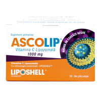 Vitamina C Lipozomala cu aroma de coacaze, 1000 mg, 30 plicuri, Liposhell - 1