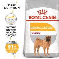 ROYAL CANIN Medium Dermacomfort, hrană uscată câini, prevenirea iritațiilor pielii, 3kg - 2