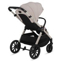 Carucior 3 in 1 Lionelo Layla Bej pana la 22 kg, reversibil, cadru aluminiu, landou intarit si salteluta din spuma AirDots si scoica auto testata ADAC - 2