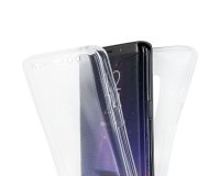 Husa 360 Grade Full cover silicon transparent, fata plus spate compatibila cu Samsung Galaxy S9 - 3