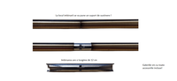 Galerie metalica Luna Clasica, Dubla, Antique Brass,19mm x 1.6m, Calitate Superioara - 5