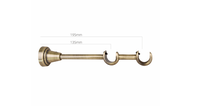 Galerie metalica Luna Clasica, Dubla, Antique Brass,19mm x 1.6m, Calitate Superioara - 2