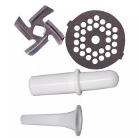 Masina de Tocat Carne Profesionala Inox BR-MTCE, 900W, 160 Kg/h + Carnatar Orizontal 5 Kg - 2