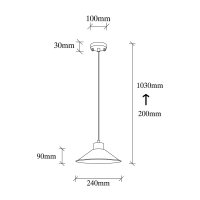 Lustra GMN-00003 Albastru 103x24x103 cm - 7