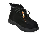 Ghete negre GRYXX 90100 din piele intoarsa pentru femei - 1