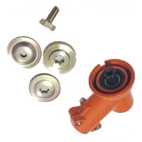 Cap inferior motocoasa pentru teava de 26mm , tija cu 9   (cu surub) - 1