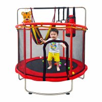 Trambulina pentru copii Red, cu set complet de accesorii, include cos de baschet, minge, hamac, diametru 155 cm, pana la 150 kg - 2