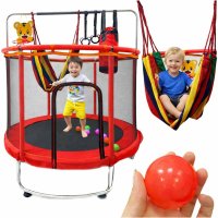Trambulina pentru copii Red, cu set complet de accesorii, include cos de baschet, minge, hamac, diametru 155 cm, pana la 150 kg - 6