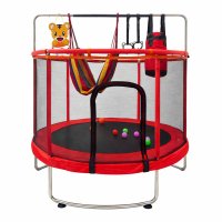 Trambulina pentru copii Red, cu set complet de accesorii, include cos de baschet, minge, hamac, diametru 155 cm, pana la 150 kg - 7