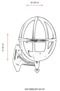 Aplica de perete exterior M3OP Alb 34x28 cm - 3