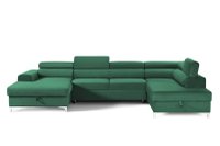 Colțar Extensibil, în formă de U, TIME NEW, cu 2 lăzi de depozitare, cu tetiere reglabile, 360x220x95 cm - 1