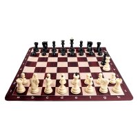 Combo set Zagreb: Set Piese sah Zagreb cu Tabla  Mousepad Imitatie lemn - 1