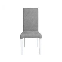 Scaun living TEO, picioare lemn alb, stofa gri deschis, 46x60x98 cm - 1