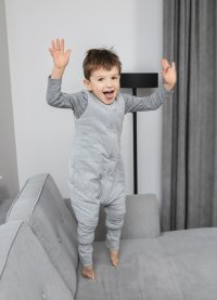 Sac de dormit din bumbac cu 2 fete cu picioare 1-2 ani RozGri Sleepee 2,5 tog - 3