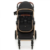 Carucior pentru copii Kinderkraft Esme Pure Black 3 in 1 reversibil, cu spatar si maner reglabil, suportul pentru pahar, husa pentru picioare, husa de ploaie, geanta - 8
