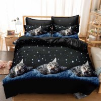 Lenjerie 3D Black cat 6 Piese (Finet) - 1