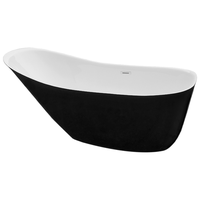Cada freestanding Bella BSM-212 din acril negru mat, 170 x 75 x 75 cm - 1