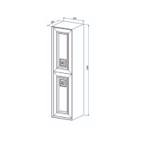 Dulap de baie suspendat Arma gri mat 35x140 cm - 3