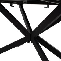 Masa Palan Extensibila Negru - Alb Gri 200x80x77 cm - 6