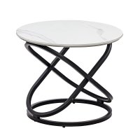 Masa de cafea rotunda BUC 14 cu design marmura - 1