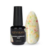 Diamonds Rubber Base Kievskaya Nr. 06 15ml | Bază rubber color cu particule multicolore - 1