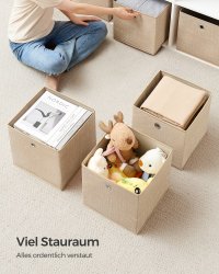 Set de 6 cutii de depozitare Caja Bej, 30x30x30 cm - 2