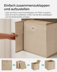 Set de 6 cutii de depozitare Caja Bej, 30x30x30 cm - 3