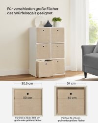 Set de 6 cutii de depozitare Caja Bej, 30x30x30 cm - 4