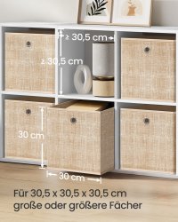 Set de 6 cutii de depozitare Caja Bej, 30x30x30 cm - 7