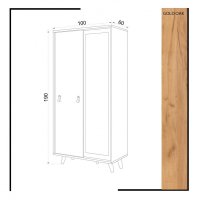 Dulap Yahha Oak-Alb - 5