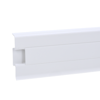 Plinta PVC Korner Siena 80 pentru parchet laminat, alb, 2500 x 80 x 20 mm - 1