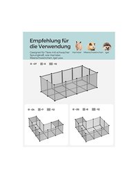 Tarc pentru animale de companie, Songmics, LPC002G01, Gri, 143 x 73 x 46 cm - 3