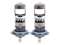 Set 2 Becuri H7 LED cu Lupa, SUPER CSP, Putere 150W si 27.000 Lumeni, CANBUS Cu cipuri CSP 7035, 6000K Alb Rece - 8
