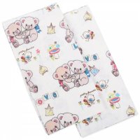 Set de 2 cearsafuri pt pat de 120x60 cm din finet cu elastic pe colturi - 8