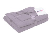 Set 3 prosoape din bumbac lila Somnart pentru fata, corp si maini - 2