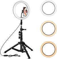 Lampa Ring Light LED 8" Circulara cu Lumina rece / naturala / calda - 1
