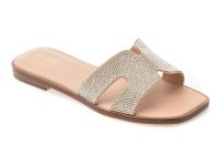 Papuci ALDO bej, ITSANDAL 271, din material textil - 1