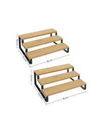 Set 2 Suporturi pentru condimente, Songmics, Natural Negru, KCS016N01 - 7
