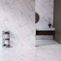 Gresie ceramica Marmi Grey Light 42 x 42 cm lucioasa, design marmura - 2