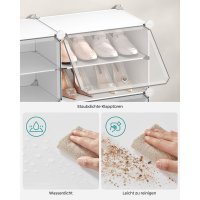 Raft pentru pantofi Songmics Alb 82x32x122 cm - 7