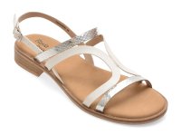 Sandale FLAVIA PASSINI albe, 9501, din piele ecologica - 1