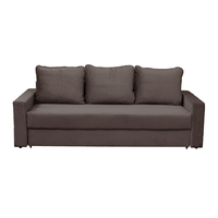 Canapea NICO II extensibila, 3 locuri, cu arcuri si lada depozitare, maro, 220x85x75 cm - 1