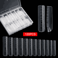 Tipsuri Full Cover Everin 120 bucati 12 marimi- Patrat Natural - SMR-24TK - 3