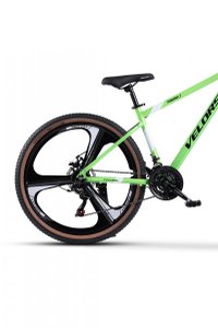Bicicleta MTB-HT Velors Power 2.7 V27302M VerdeAlbNegru 27 inch cadru aluminiu - 2