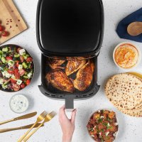 Friteuza cu aer cald Russell Hobbs Satisfry, 8.3L, tehnologie aer cald 360°, afisaj digital, functie oprire automata - 8
